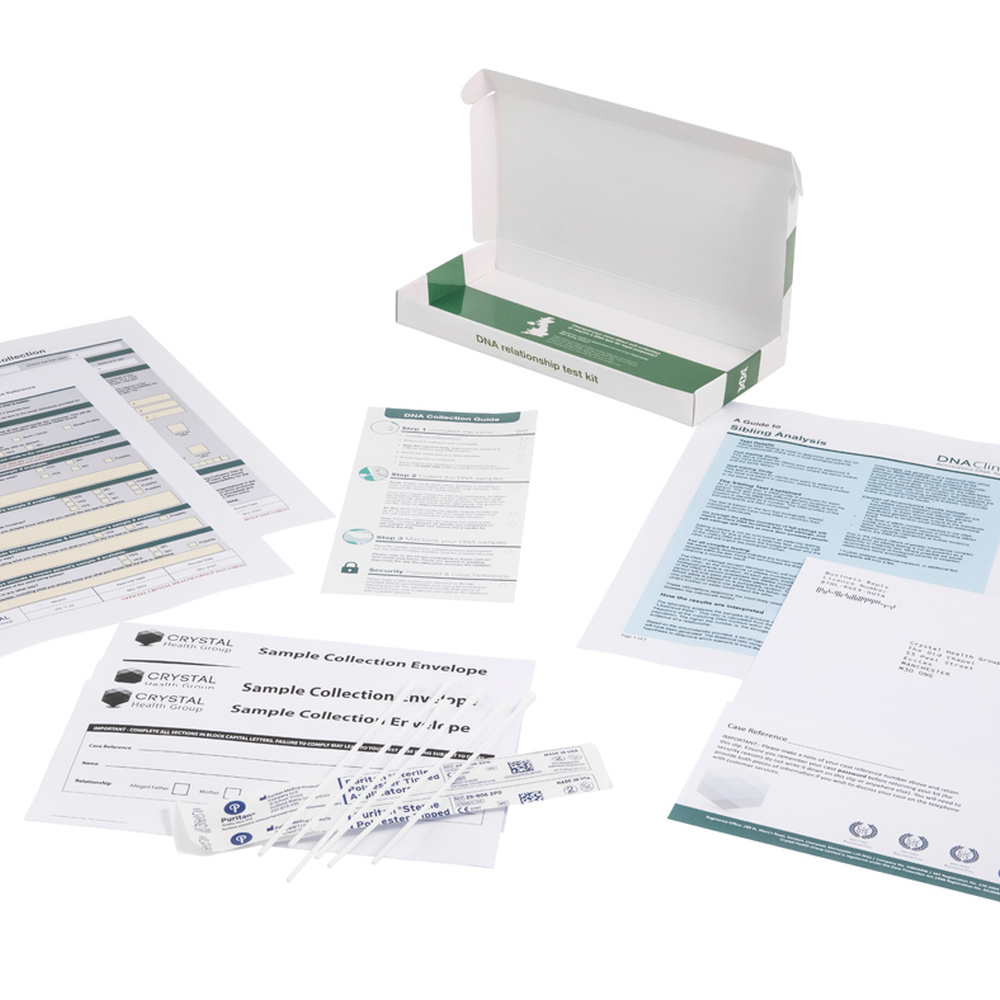 DNA Clinics paternity test kit as sold on Boots Crystal Health